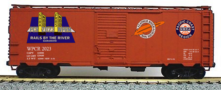 Rails by the River 2023 Convention Car with decals